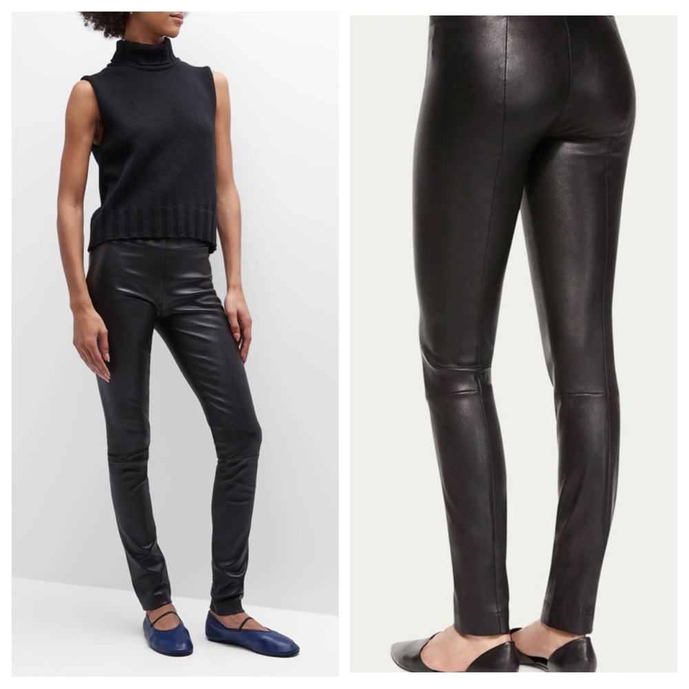 Row Moto Leather Leggings Pants - Picture 1 of 11